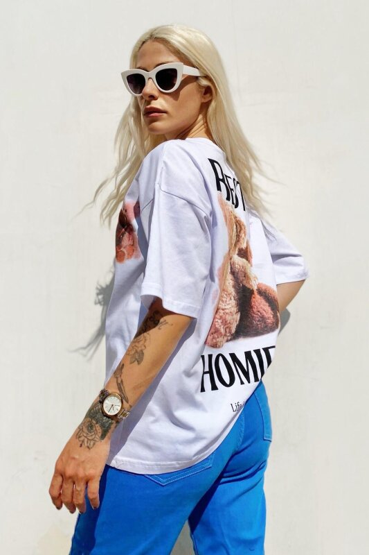 Best Homies Baskılı Bisiklet Yaka Tshirt - SWİST (2)