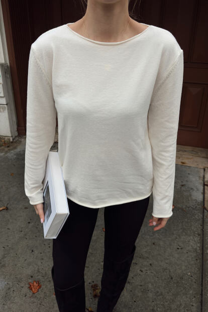 Bej Kayık Yaka Basic Kadın Korsman Triko Bluz - 4