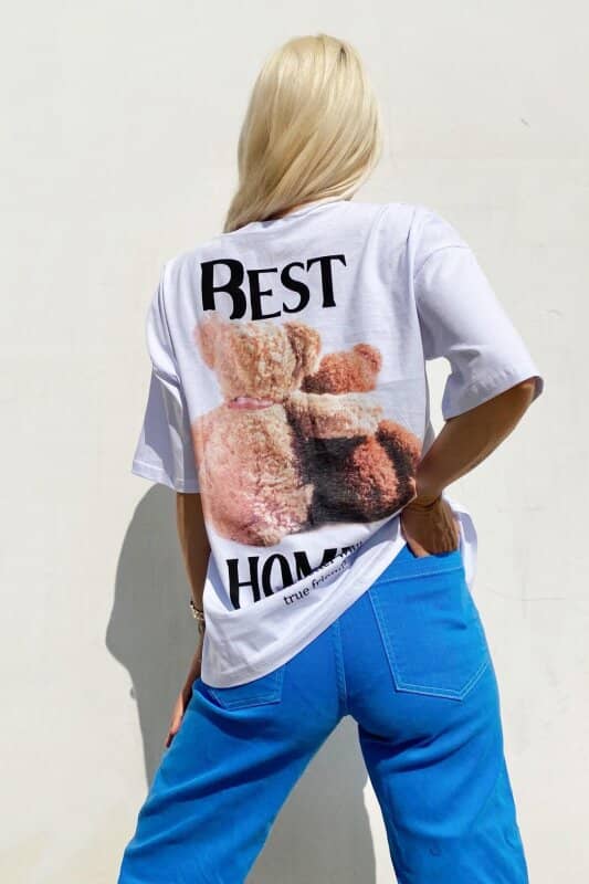 Best Homies Baskılı Bisiklet Yaka Tshirt - SWİST